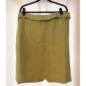Apple Green Irish Linen Skirt
